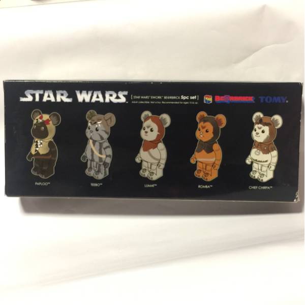 STARWARS星球大戰Ewok Bear Brick 100％5套裝BE @ RBRICK Medicom玩具    原文:STARWARS スターウォーズ イウォーク ベアブリック 100% 5体セット BE@RBRICK メディコムトイ