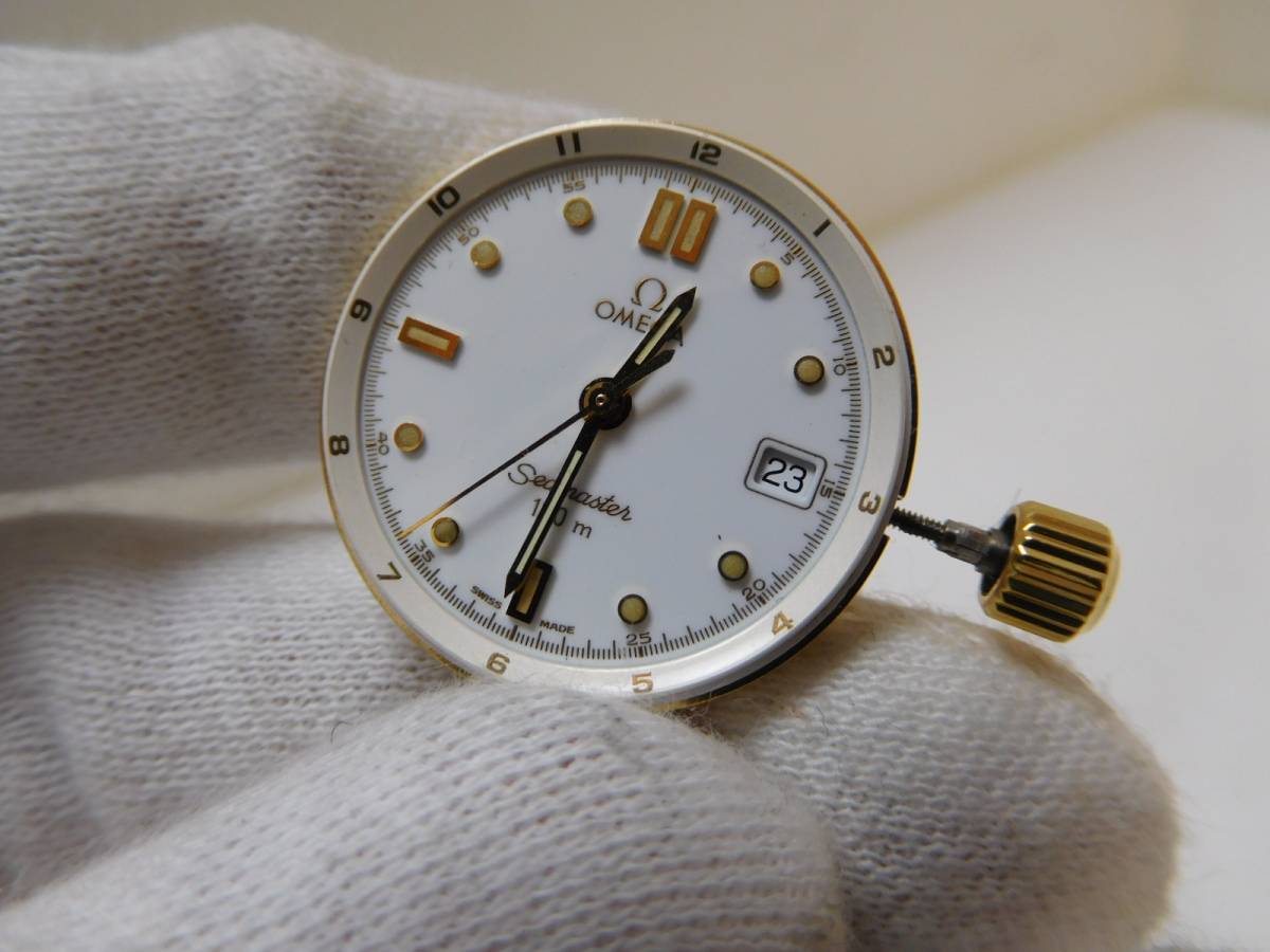 1円~ジャンク品 オメガ シーマスター クォーツ ムーブメント(F-Y37)