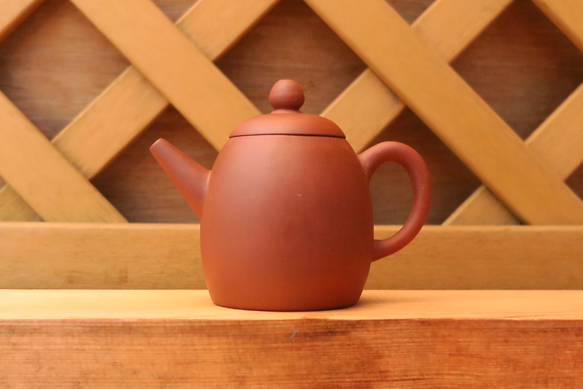 急須 甕型紫砂壺 清末期 煎茶道具 朱泥壺 無傷