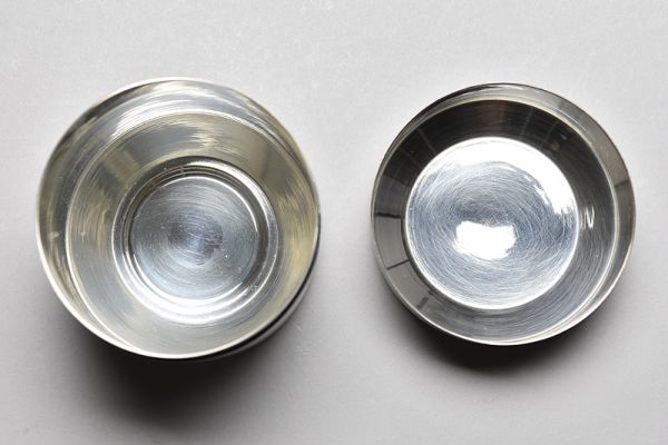 【一眞齋造純銀製「吹雪」糸目文棗116g/共箱】 金工煎茶道具銀器茶具茶入茶壺茶心壺 <Br> 【一眞齋造純銀製「吹雪」糸目文棗116g/共箱】 金工煎茶道具銀器茶具茶入茶壺茶心壺