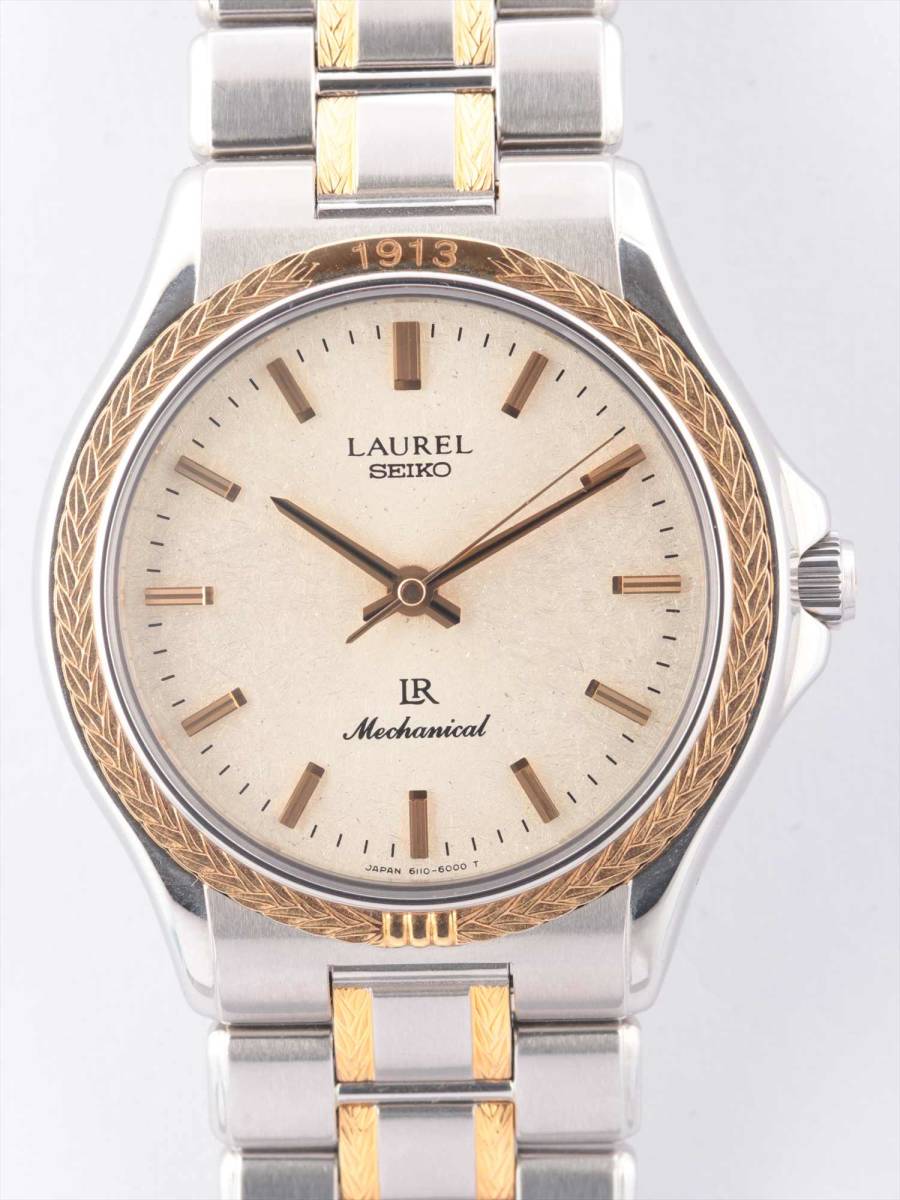 精工SEIKO Laurel 6110-6000自動男士手錶返回Skelton    原文:セイコー　SEIKO　ローレル　6110-6000　自動巻き　メンズ腕時計　裏スケルトン