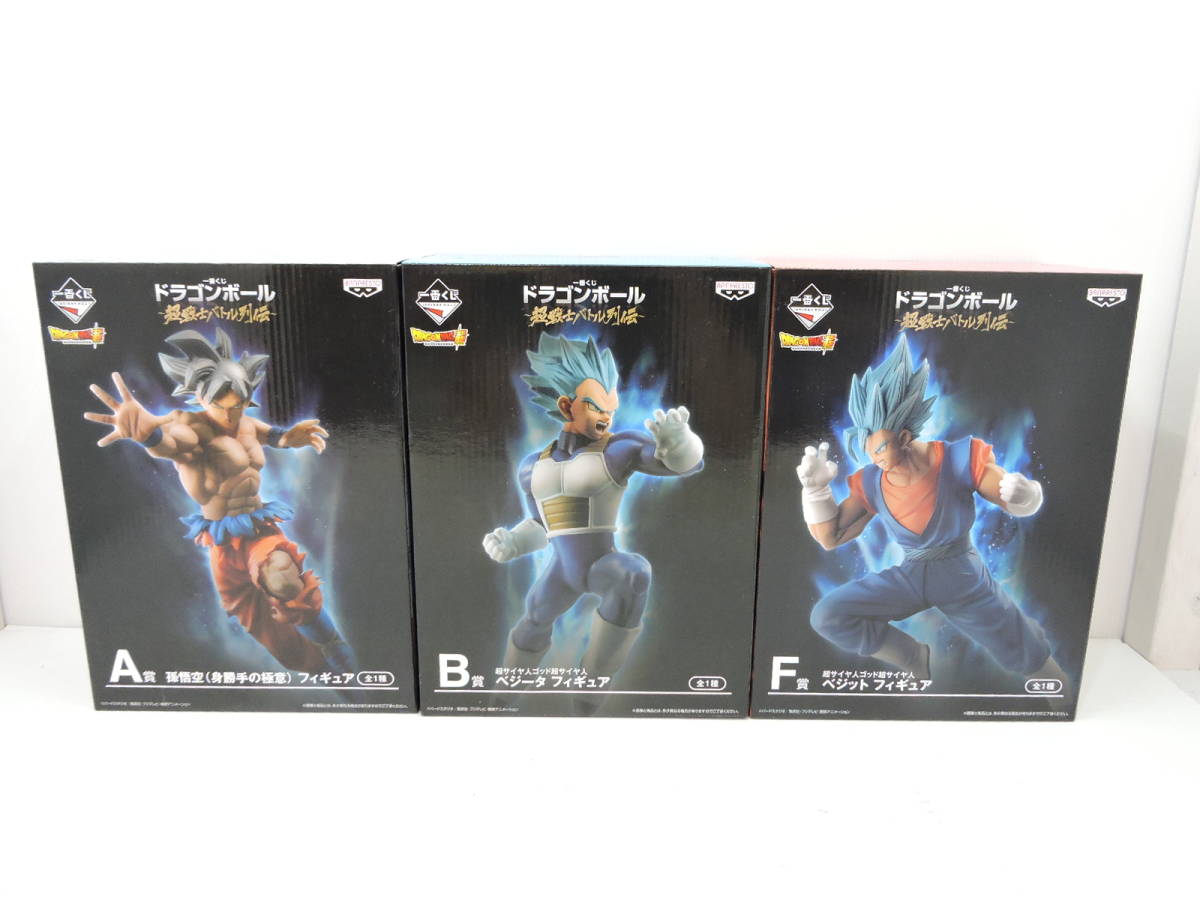 [065A546]未開封物品第一批龍珠超級戰士戰鬥傳奇A~F獎最後一個獎圖所有7種類型 <Br> [065A546] 未開封品 一番くじ ドラゴンボール 超戦士バトル列伝 A～F賞 ラストワン賞 フィギュア全7種 セット