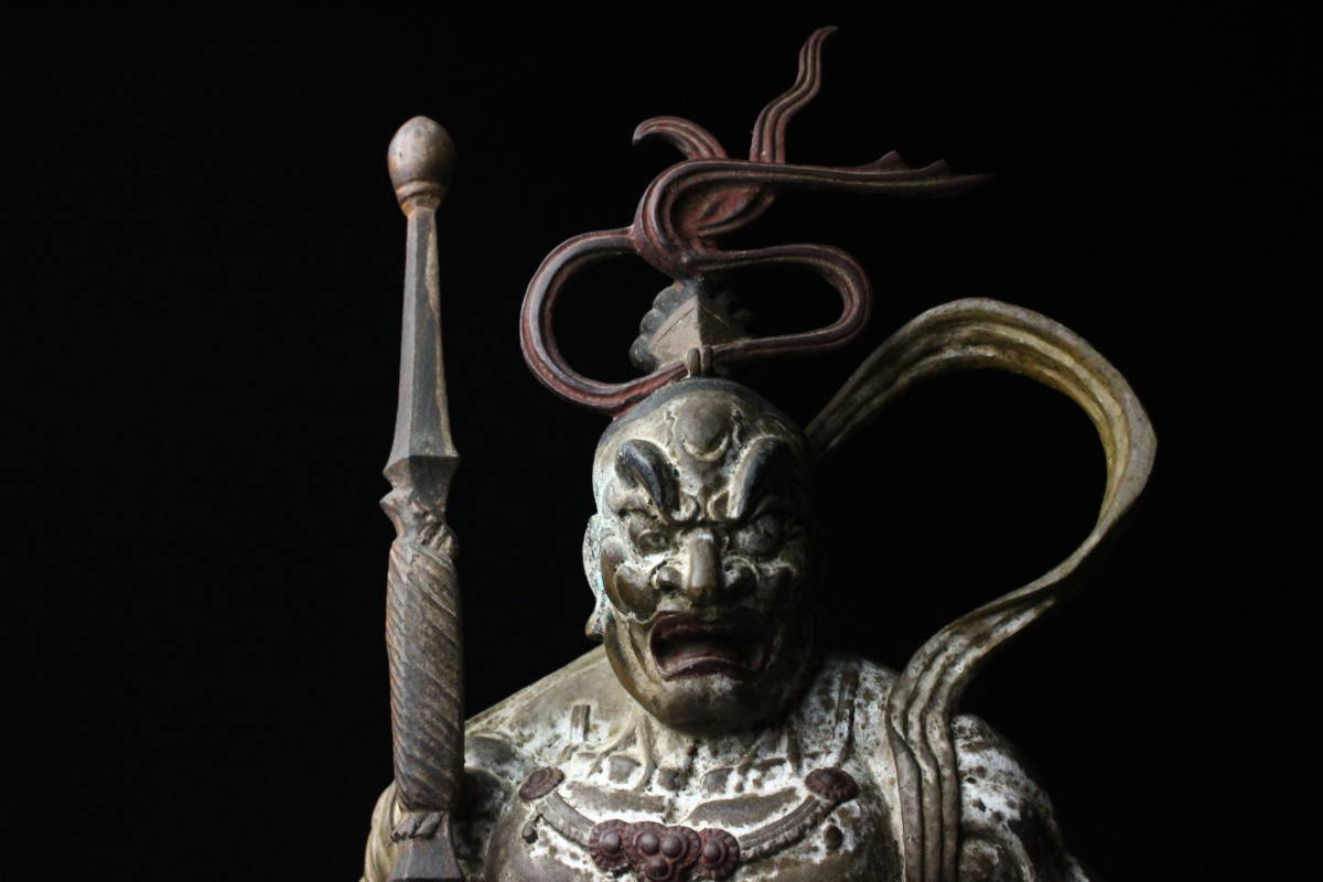 【櫻】銅製 金剛力士阿形 特大55cm 共箱 東大寺別当 清水公照承認証付 [rn]7 原文:【櫻】銅製 金剛力士阿形 特大55cm 共箱 東大寺別当 清水公照承認証付 [rn]7