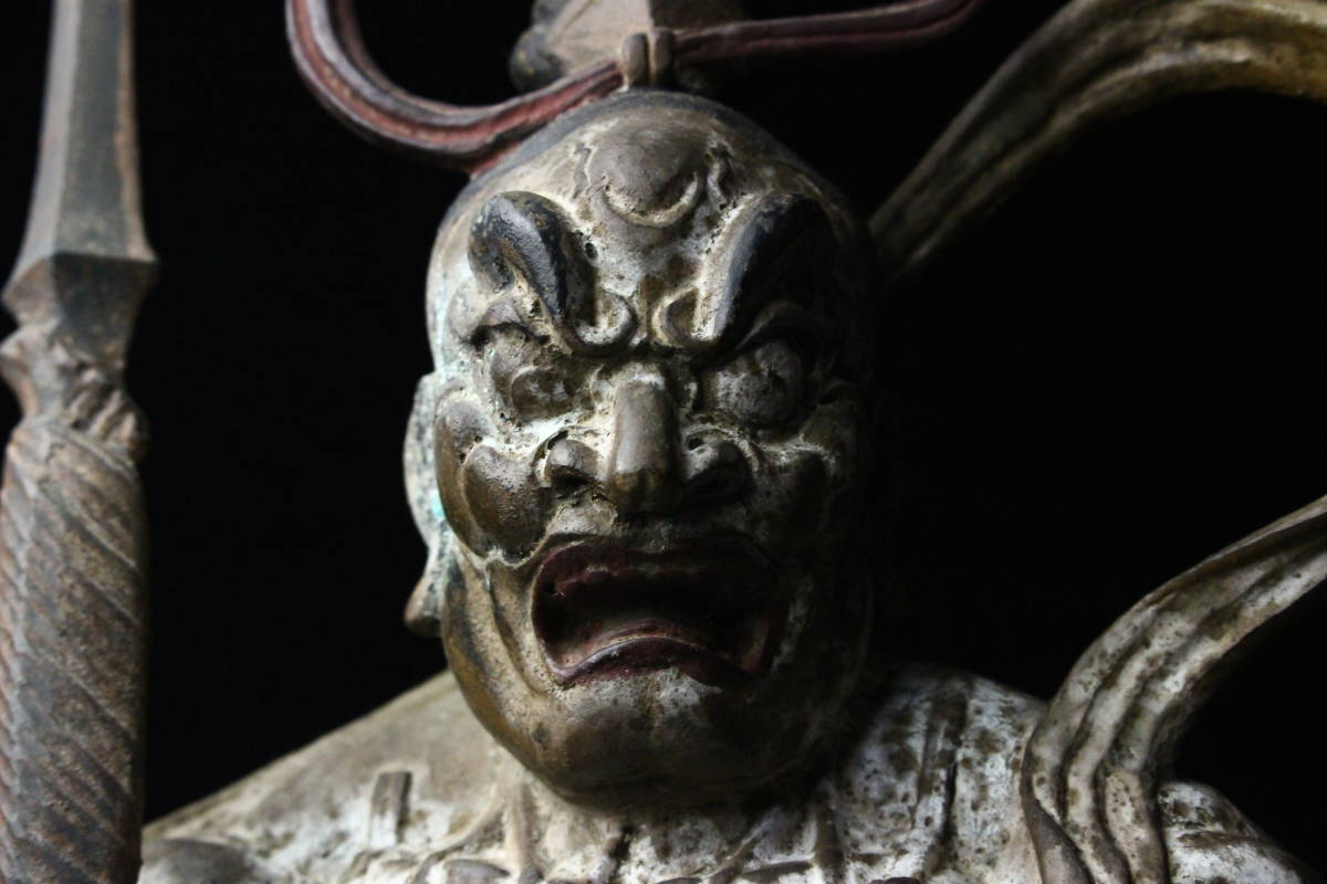 【櫻】銅製 金剛力士阿形 特大55cm 共箱 東大寺別当 清水公照承認証付 [rn]7 原文:【櫻】銅製 金剛力士阿形 特大55cm 共箱 東大寺別当 清水公照承認証付 [rn]7