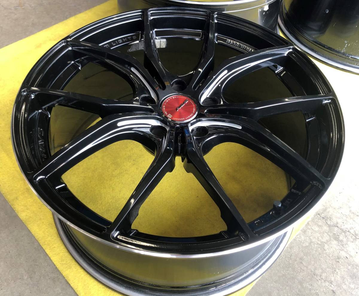 ☆銷售☆RAYS克燈57 FXX提升克☆19英寸114.3 5 H（5孔）8.5 j 9.5 j 4件套    原文:☆　売切り　☆　RAYS　gram LIGHTS 57FXX　レイズ　グラムライツ　☆　19インチ　114.3　5H（5穴）　8.5ｊ　9.5ｊ　４本セット