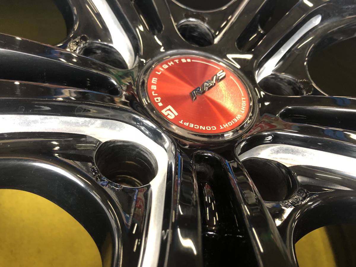 ☆銷售☆RAYS克燈57 FXX提升克☆19英寸114.3 5 H（5孔）8.5 j 9.5 j 4件套    原文:☆　売切り　☆　RAYS　gram LIGHTS 57FXX　レイズ　グラムライツ　☆　19インチ　114.3　5H（5穴）　8.5ｊ　9.5ｊ　４本セット