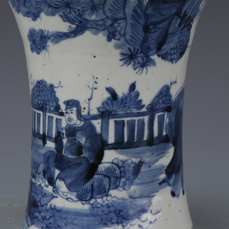 【0718CCD0349】中国古董品 清時代 青花【人物】花插 花瓶 瓶 秀作 古皿 置物 中國古美術 時代唐物 古董品 古玩 收藏品     原文:【0718CCD0349】中国古董品 清時代 青花【人物】花插 花瓶 瓶 秀作 古皿 置物 中國古美術 時代唐物 古董品 古玩 收藏品 