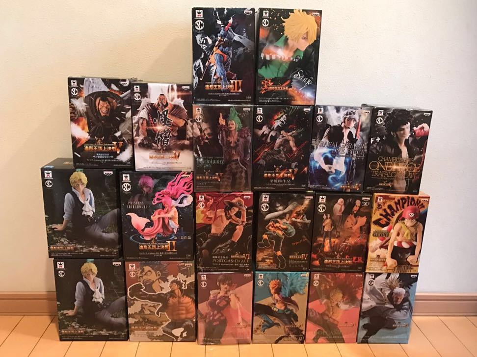 未開封的20件一件式總結銷售Formative King Nightmare Sabo Marco de Flamingo Ace Urge Low Smoker Tasuki Bartolomeo    原文:未開封 20体 ワンピース まとめ売り 造形王 ナイトメア サボ マルコ ドフラミンゴ エース ウルージ ロー スモーカー たしぎ バルトロメオ