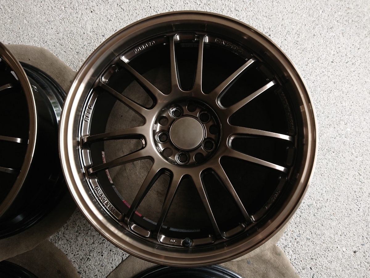 86 BRZ普瑞斯最好鍛造射線沃爾克賽車RE30 HB高元青銅18英寸7.5J + 50 PCD100 5孔4    原文:86 BRZ プリウス 極上 鍛造 RAYS ボルクレーシング RE30 HB ハイメタブロンズ 18インチ 7.5J+50 PCD100 5穴 4本