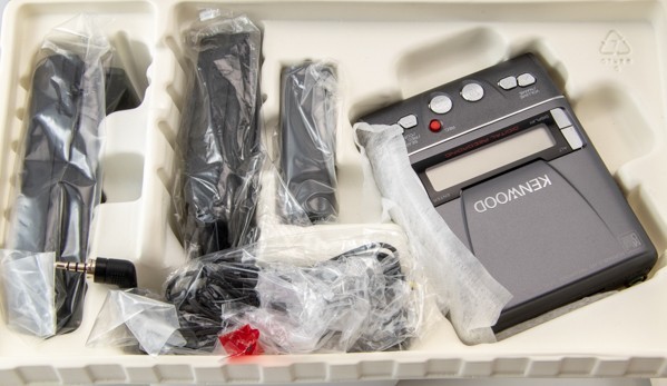 Deadstock KENWOOD DMC-E7R（H）Kenwood便攜式MD錄音機帶盒    原文:デッドストック KENWOOD DMC-E7R(H) ケンウッド ポータブルMDレコーダー 箱付