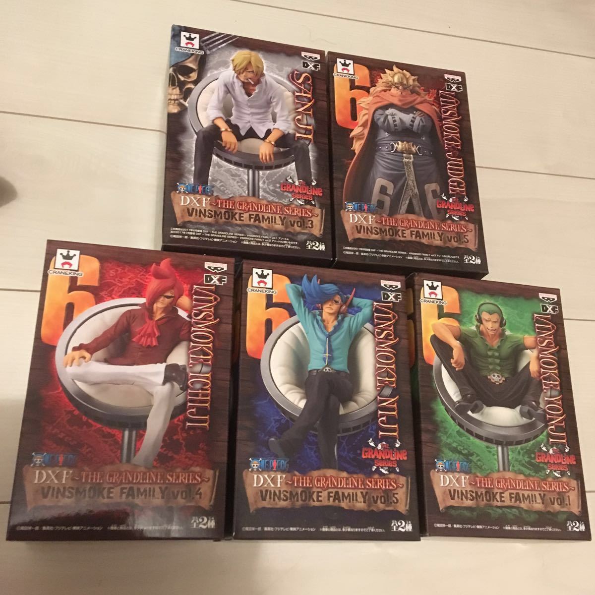 DXF GrandLine Vinsmoke家庭連衣裙Vin Smok家庭5件套Ichigei Sanji Sanji Yage Judge    原文:DXF The GrandLine Vinsmoke Family ワンピース ヴィンスモーク ファミリー 5体セット イチジ ニジ サンジ ヨンジ ジャッジ