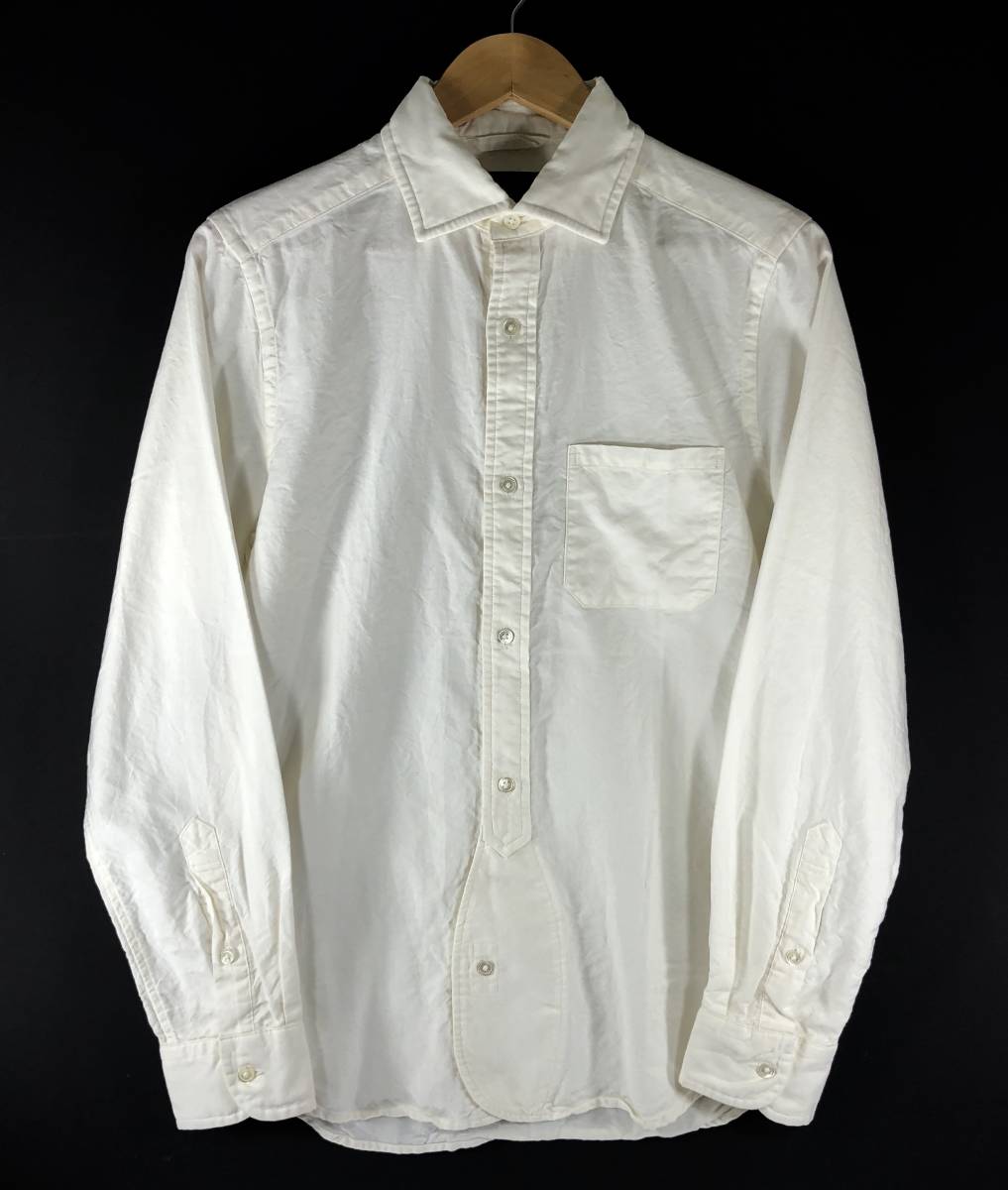 100円~ 極美品 Nigel Cabourn ナイジェルケーボン BRITISH OFFICERS SHIRT OX ブリティッシュ オフィサーズ シャツ 46 売り切り
