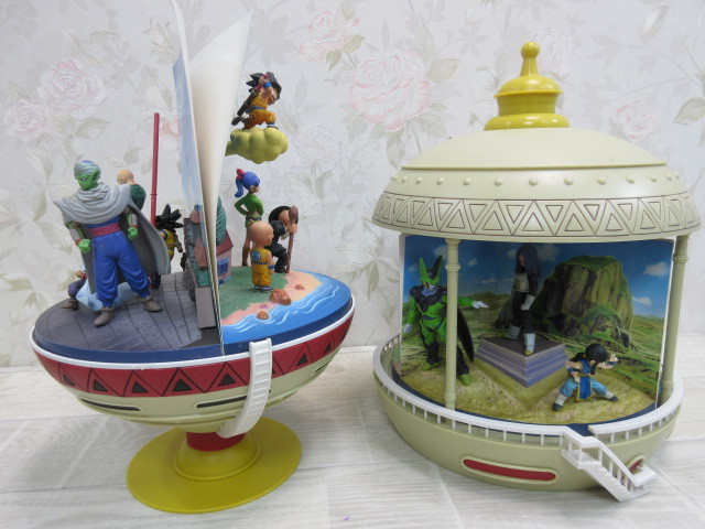 二手【615·14】龍珠DVD購買優惠西洋雕像卡琳塔寺+龍毒NO.1.2 + freeza宇宙飛船豪華套裝4分 原文:used【ひ615・14】ドラゴンボール DVD購入特典 ジオラマフィギュア カリン塔型神殿+龍珠NO1.2+フリーザ宇宙船豪華セット 4点