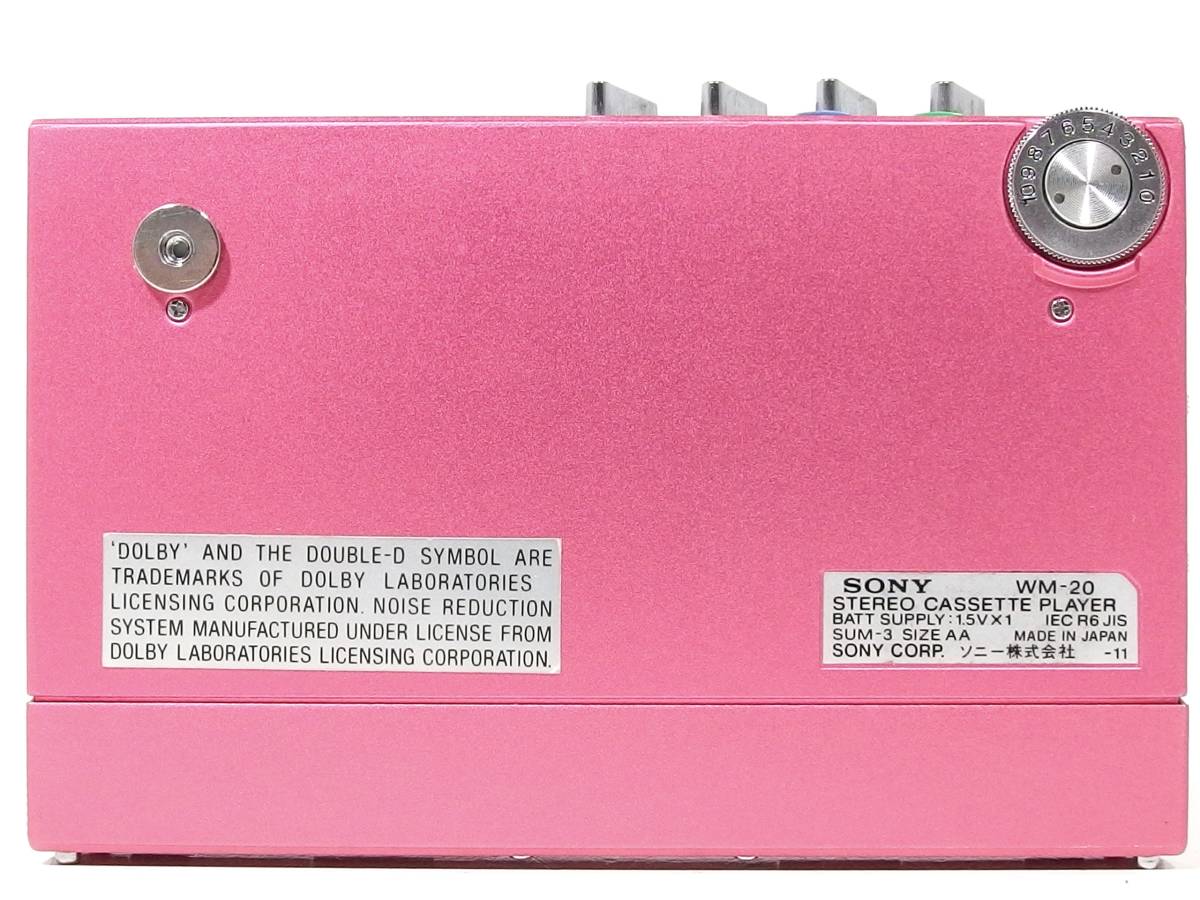 古董罕見？原裝盒耳機附SONY卡帶隨身聽WALKMAN“WM  -  20”不動產（可動聲音會做）到垃圾零件收藏    原文:アンティークレア?元箱ヘッドホン付 SONYカセットウォークマンWALKMAN「WM-20」 不動(可動音はします) ジャンク 部品取りコレクションに
