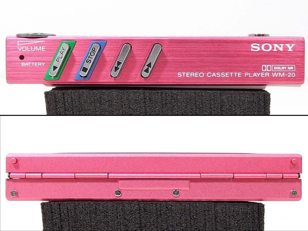 古董罕見？原裝盒耳機附SONY卡帶隨身聽WALKMAN“WM  -  20”不動產（可動聲音會做）到垃圾零件收藏    原文:アンティークレア?元箱ヘッドホン付 SONYカセットウォークマンWALKMAN「WM-20」 不動(可動音はします) ジャンク 部品取りコレクションに