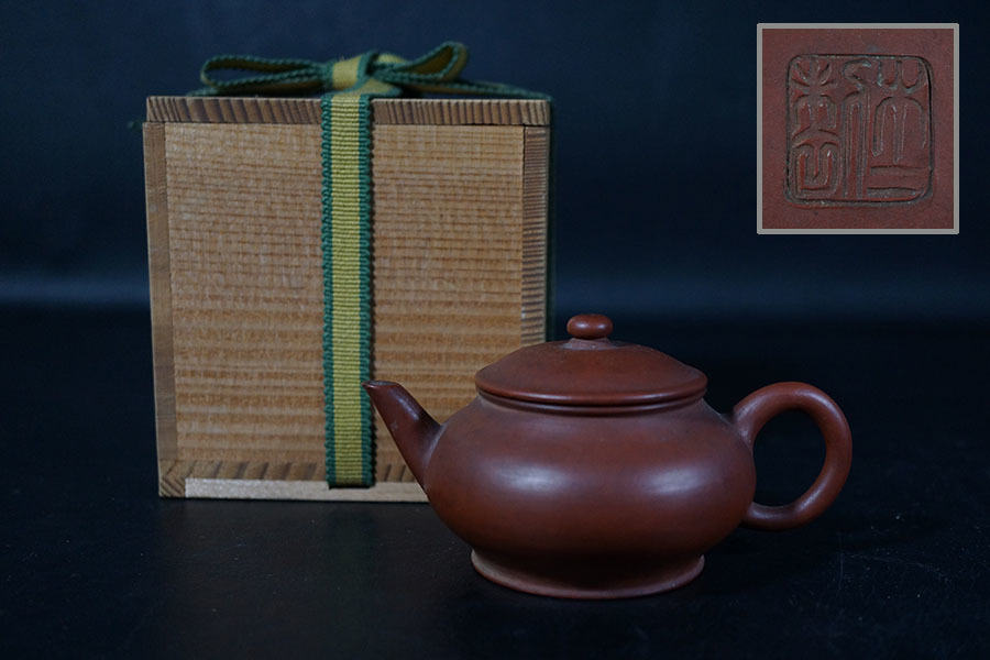 30C22●時代 朱泥急須 在印●煎茶道具/茶器/宜興紫砂/唐物/鉄瓶/煎茶器/中国古玩    原文:30C22●時代 朱泥急須 在印●煎茶道具/茶器/宜興紫砂/唐物/鉄瓶/煎茶器/中国古玩