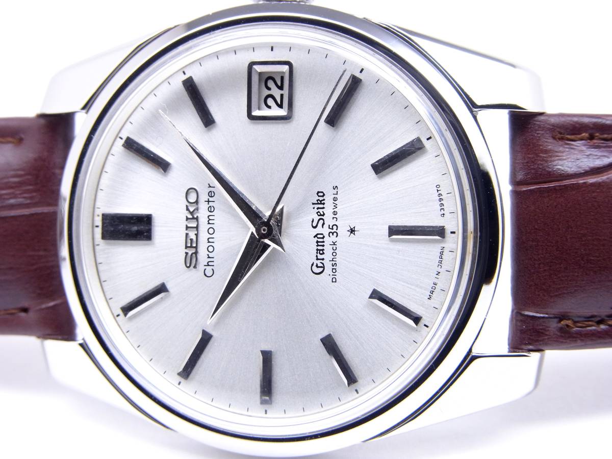  原文:GS 43999 グランドセイコー 35石 クロノメーター 手巻き 獅子メダリオン 美品 18-875-2