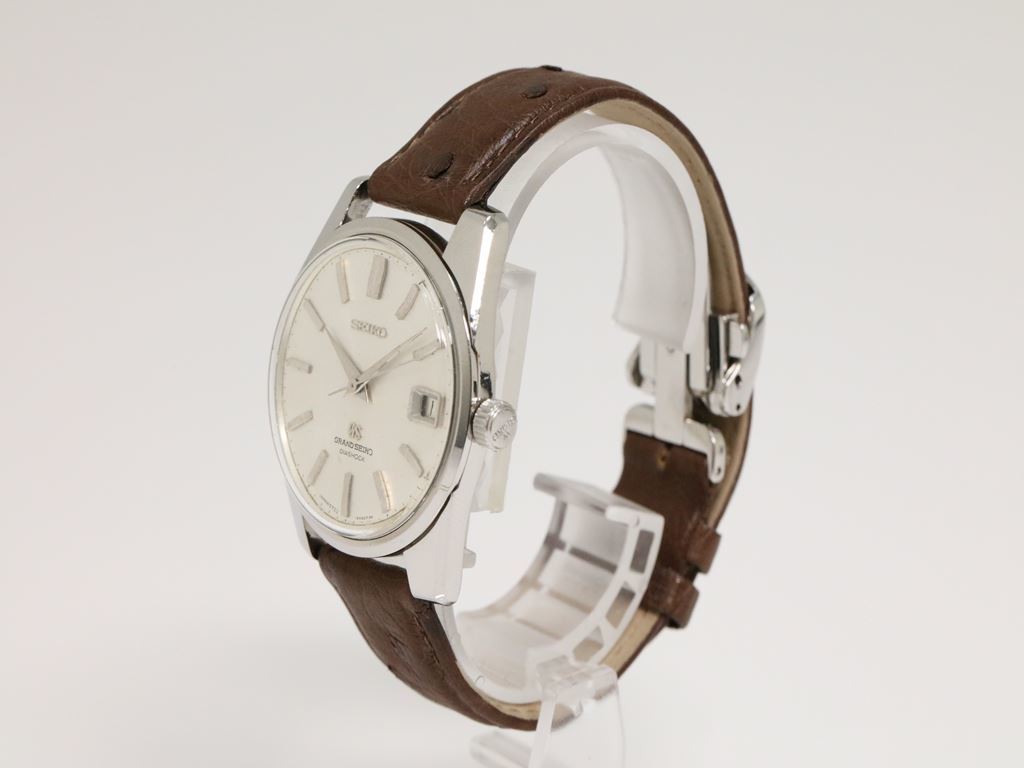     原文:正規【グラウンドセイコー】GS　5722-9990 　手巻き　ダイアショック　獅子メダリオン付き　シルバー　アンティーク　メンズ腕時計　レ651