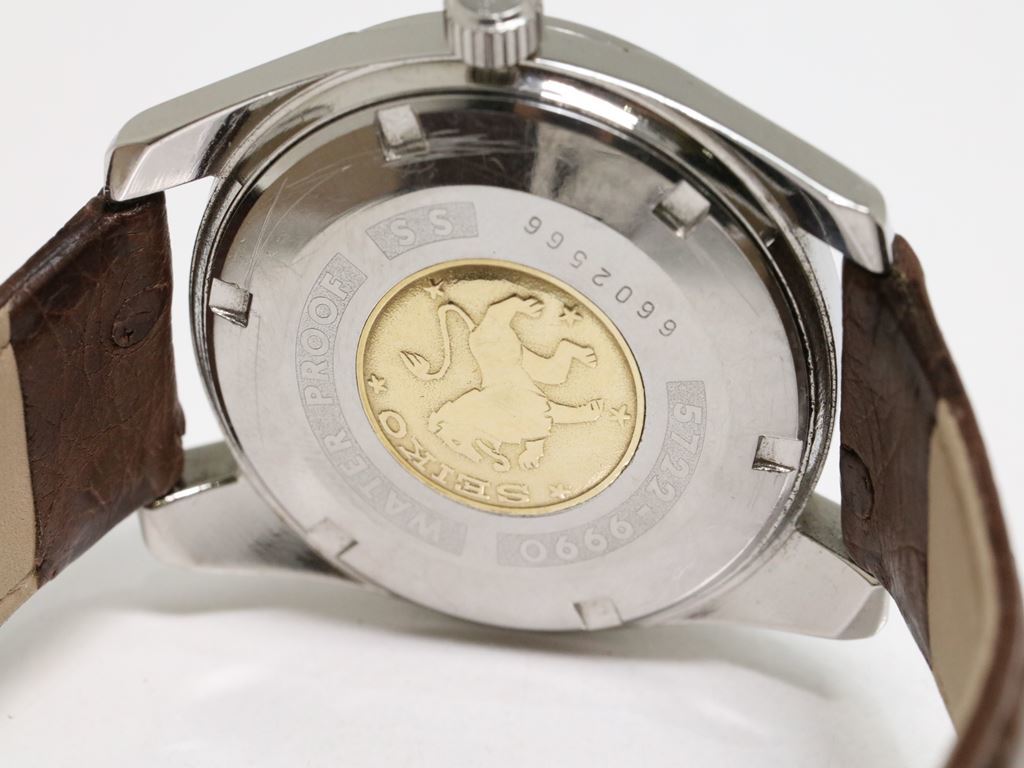     原文:正規【グラウンドセイコー】GS　5722-9990 　手巻き　ダイアショック　獅子メダリオン付き　シルバー　アンティーク　メンズ腕時計　レ651