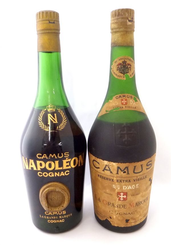 1000円~ 酒2本セット CAMUS HORS DAGE RESERVE EXTRA VIEILLE カミュ オルダージュ/CAMUS NAPOLEON カミュ ナポレオン 未開栓 G727