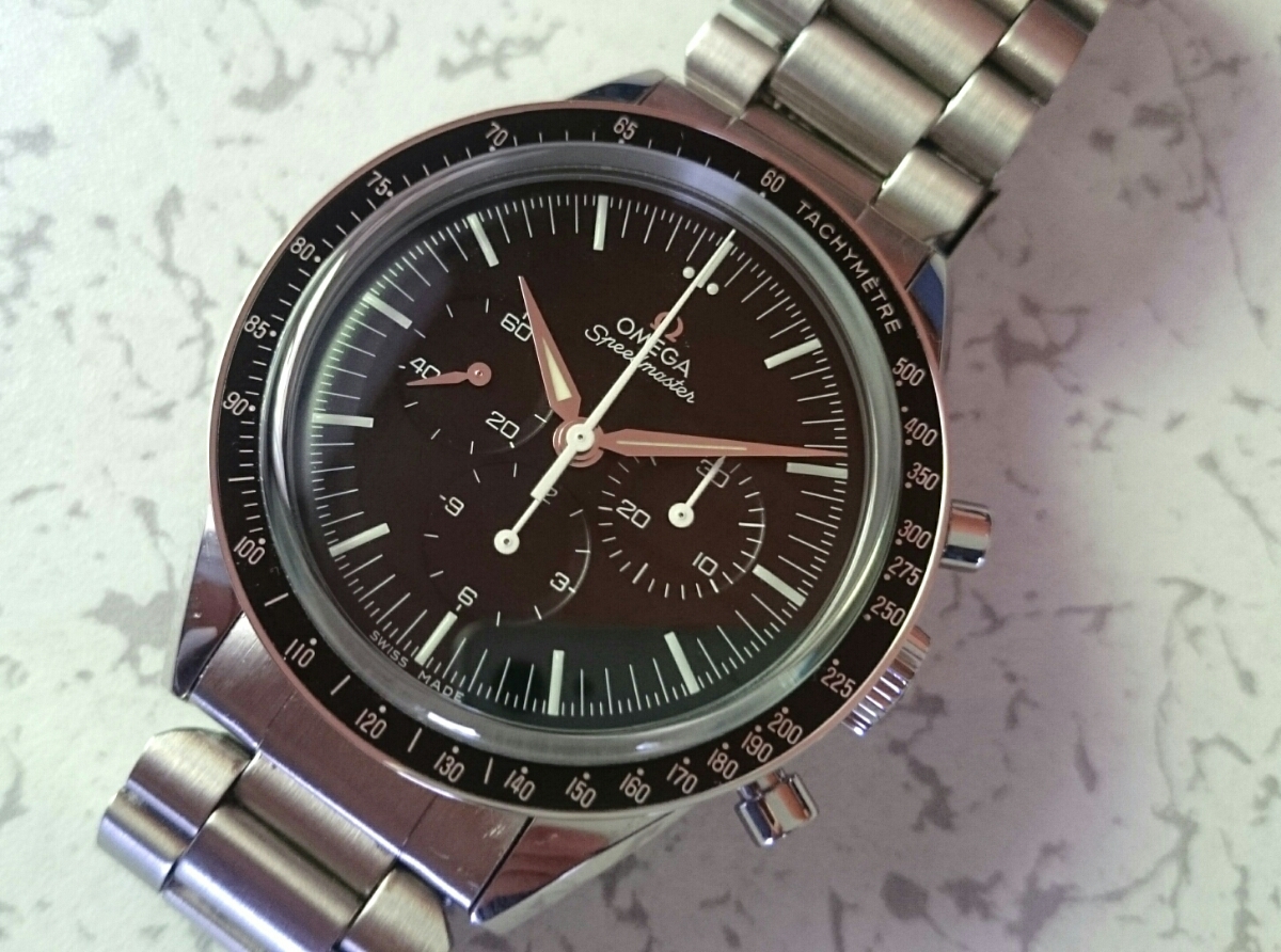 1円スタート!!オメガ スピードマスター ファーストオメガ インスペース 一月使用の超美品 希少ブレス付き♪