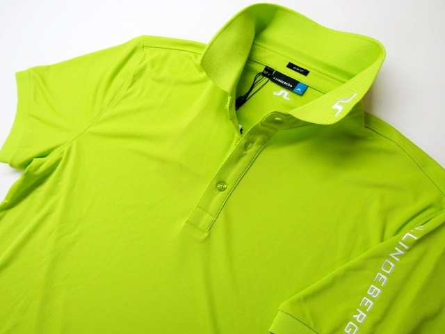 ◆高品質!J.LINDEBERG リンドバーグ11880.吸汗速乾ポロシャツ(M)ライム/新品◆
