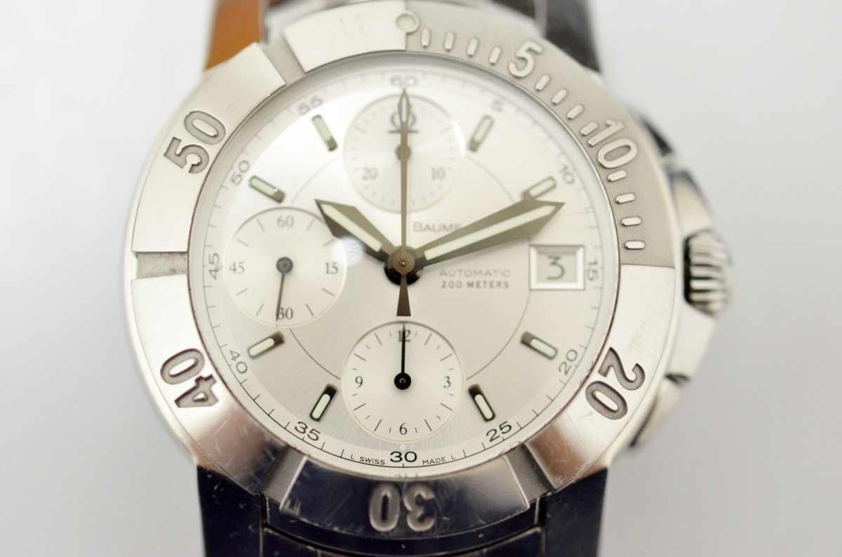 1円~美品 BAUME&MERCIER ボーム&メルシェ ケープランド 65352 自動巻き SS メンズ腕時計 403715