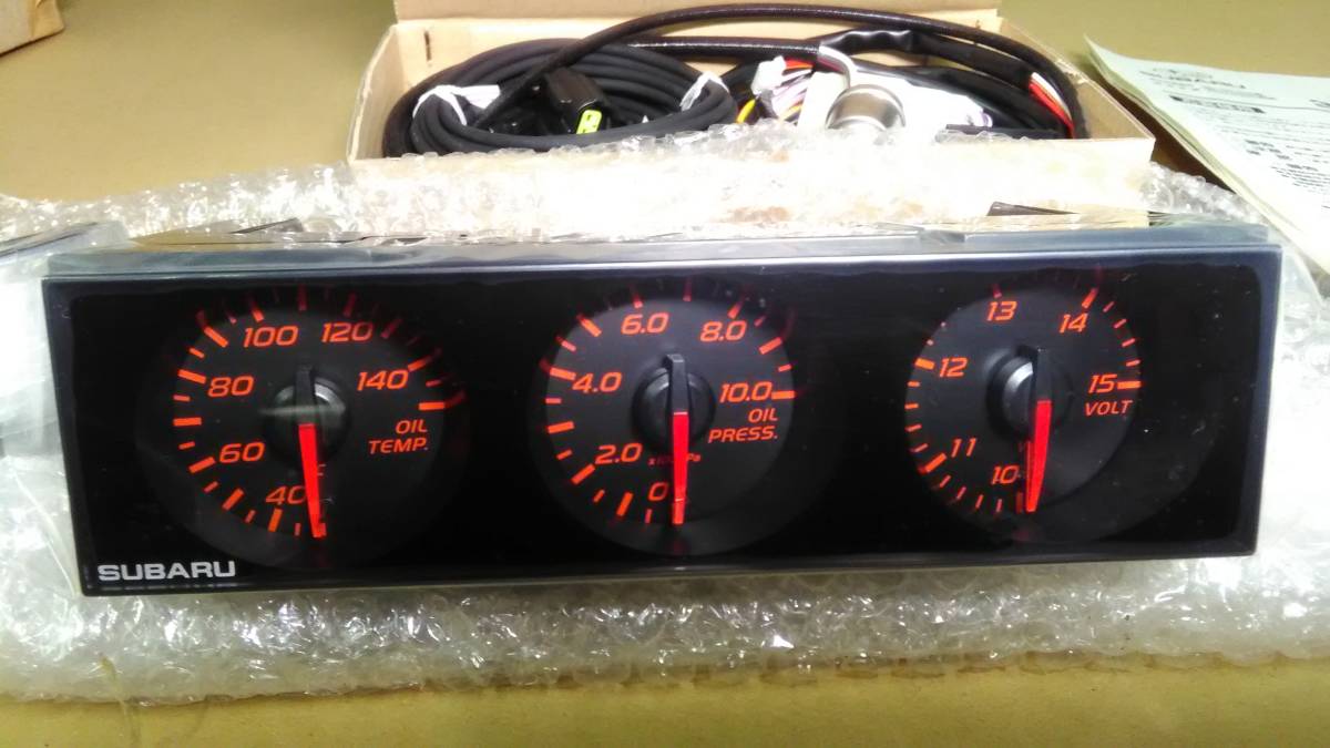 ★未使用品!!★GR/GV WRX STI★純正オプション 3連メーター★油温&油圧&電圧★MT車用