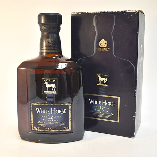 1円~★古酒★ホワイトホース 12年 エクストラ ファイン ★UDジャパン輸入品 750ml 43% *箱付 WHITE HORSE f16