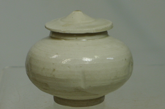 【東京初荷35 宋時代 宋白磁 定窯 阿古陀形 蓋付小壺 茶入 香合 合子 茶道具 中国古陶磁器 】