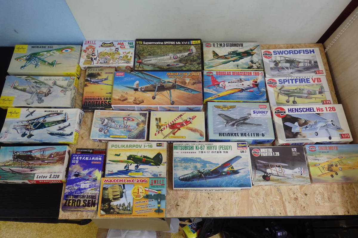 Heller/AIRFIX/Revell/ハセガワ等 1/72等 飛行機 戦闘機 プラモデル まとめて ジャンク/現状渡し/