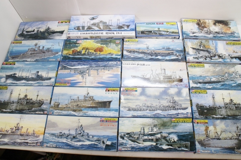 070H870★1円~1/700 ピットロード スカイウェーブシリーズ/米国海軍/日本海軍/戦艦/軍艦/プラモデル 20点★ジャンク品