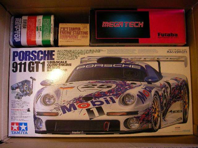 タミヤ 1/8 ポルシェ911GT1 エンジン4WDレーシングカー フルキット 未使用品 ジャンク