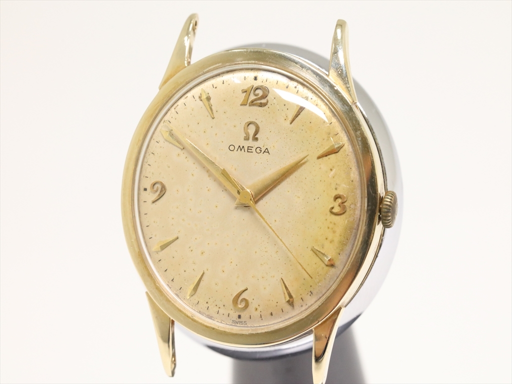 1円★稼働品【オメガ/OMEGA 14KYG 23.2g】手巻き アンティーク スイス製 ゴールド ラウンド トップのみ メンズ腕時計 イ147