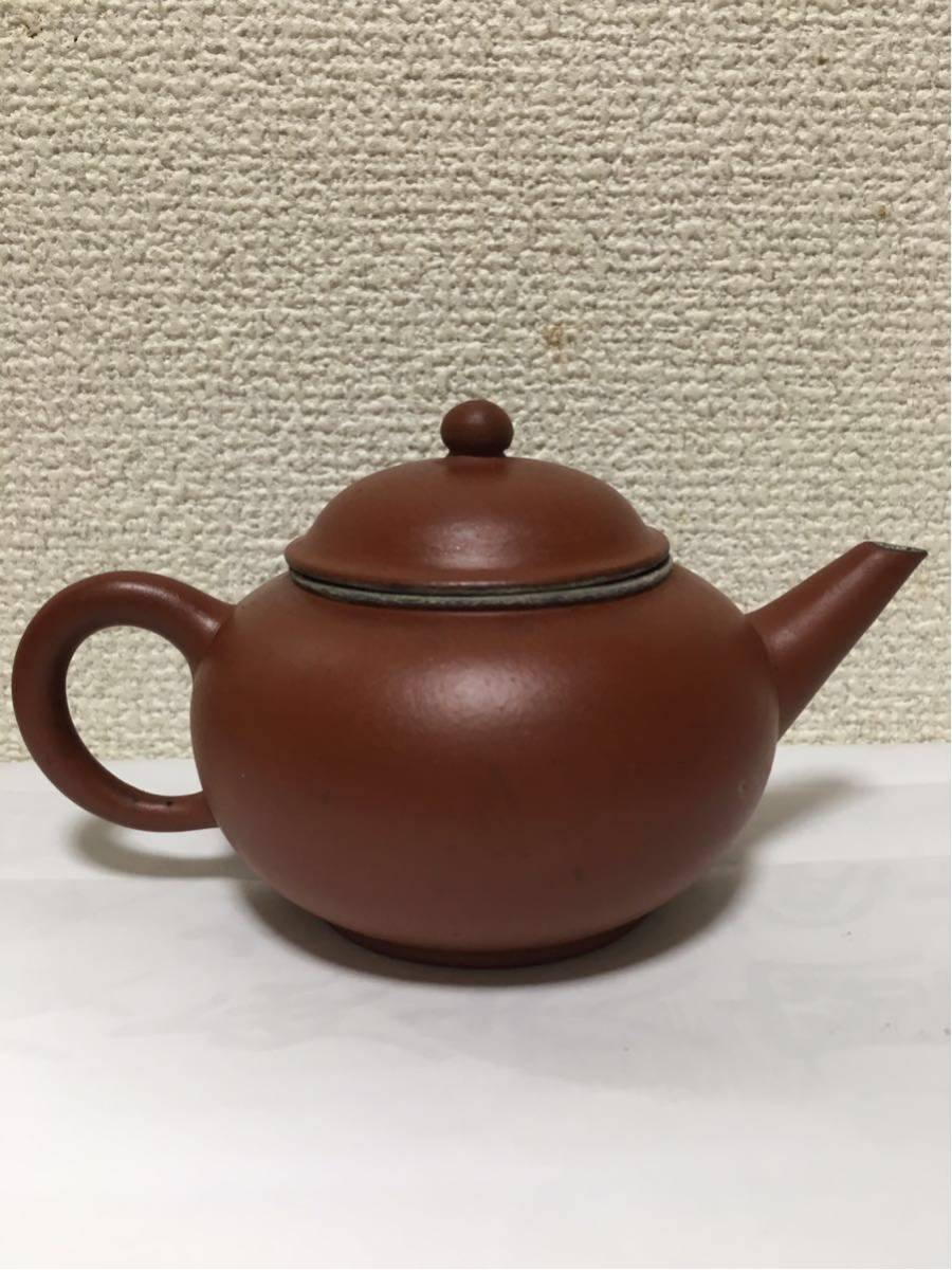 中国 古玩 紫砂壷 茶壷 六字印 「 荊渓恵孟臣製 」 在印 朱泥 急須
