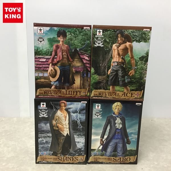 未開封 バンプレスト マスタースターズピース ONE PIECE モンキー・D・ルフィ、ポートガス・D・エース、シャンクス、サボ