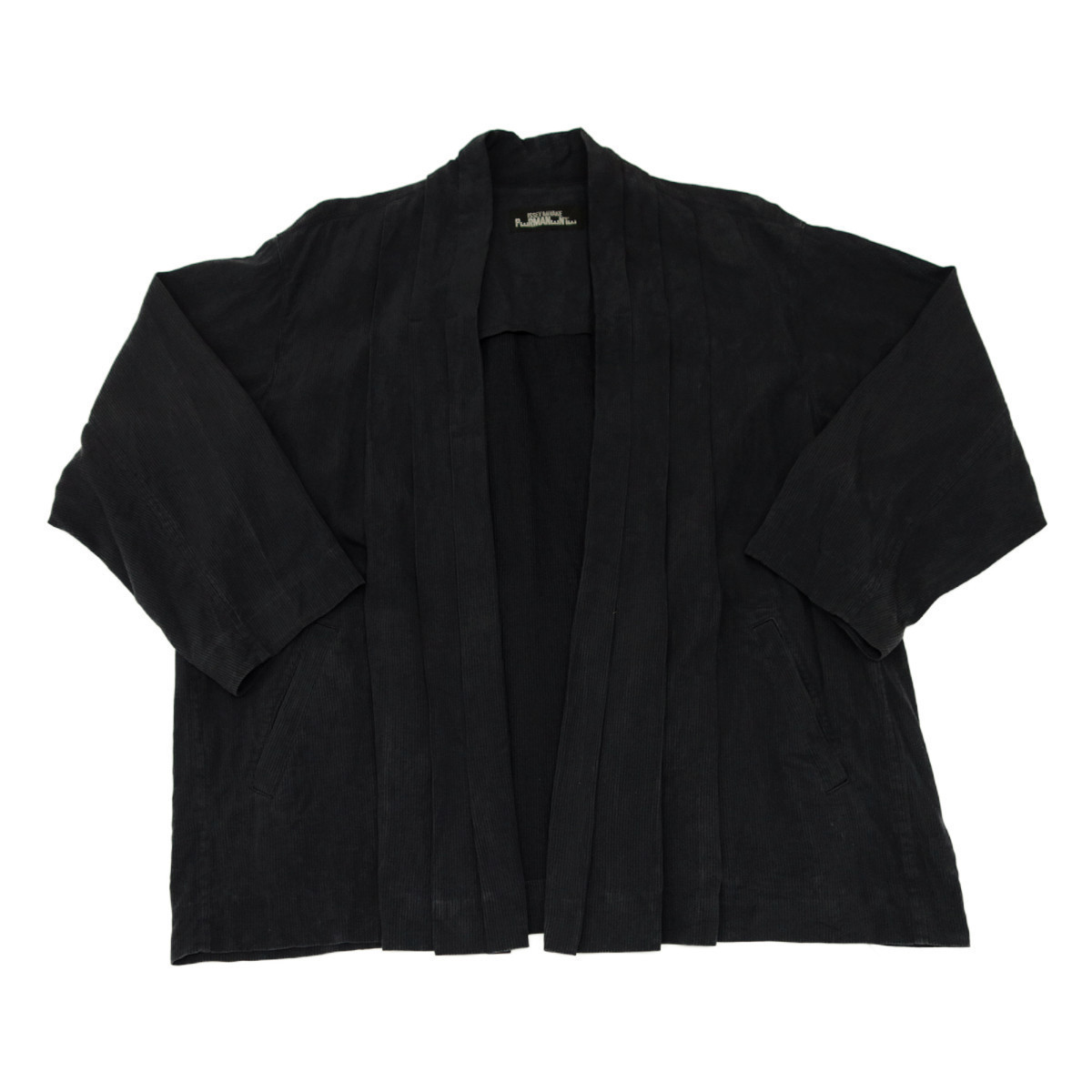 1円 ISSEY MIYAKE PERMANENTE イッセイミヤケ ペルマネンテ アーカイブ シルクノーカラージャケット カーディガン 着物 M