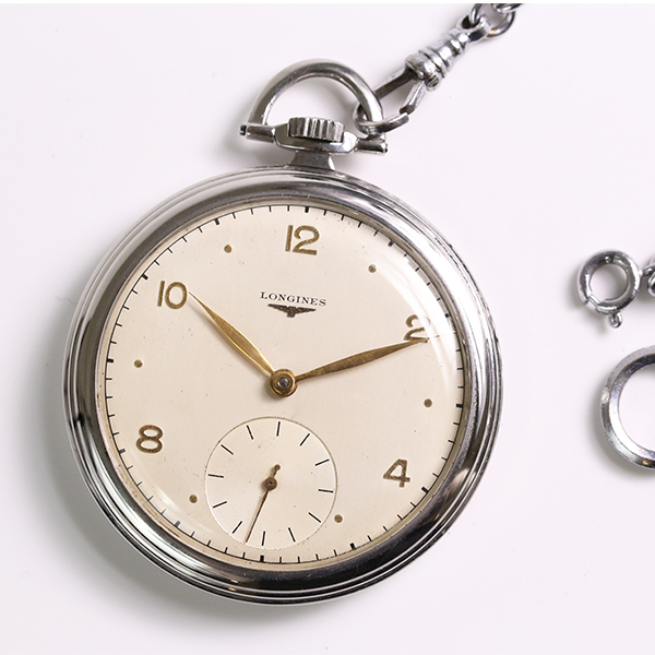 1円~ LONGINES ロンジン 懐中時計 手巻き スモセコ 中古