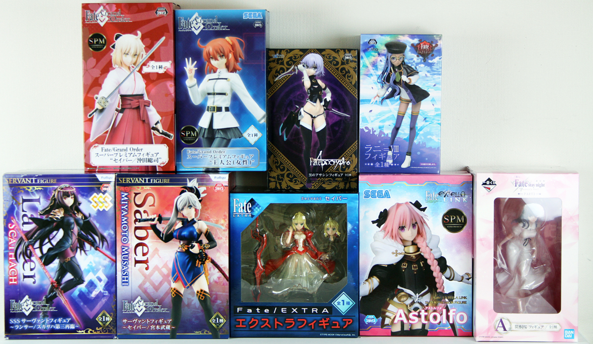◎未使用品◎フィギュア『Fateフィギュア9個セット』沖田総司/ぐだ子/ジャック/ラニ=Ⅷ/スカサハ/宮本武蔵/赤セイバー/アストルフォ/間桐桜