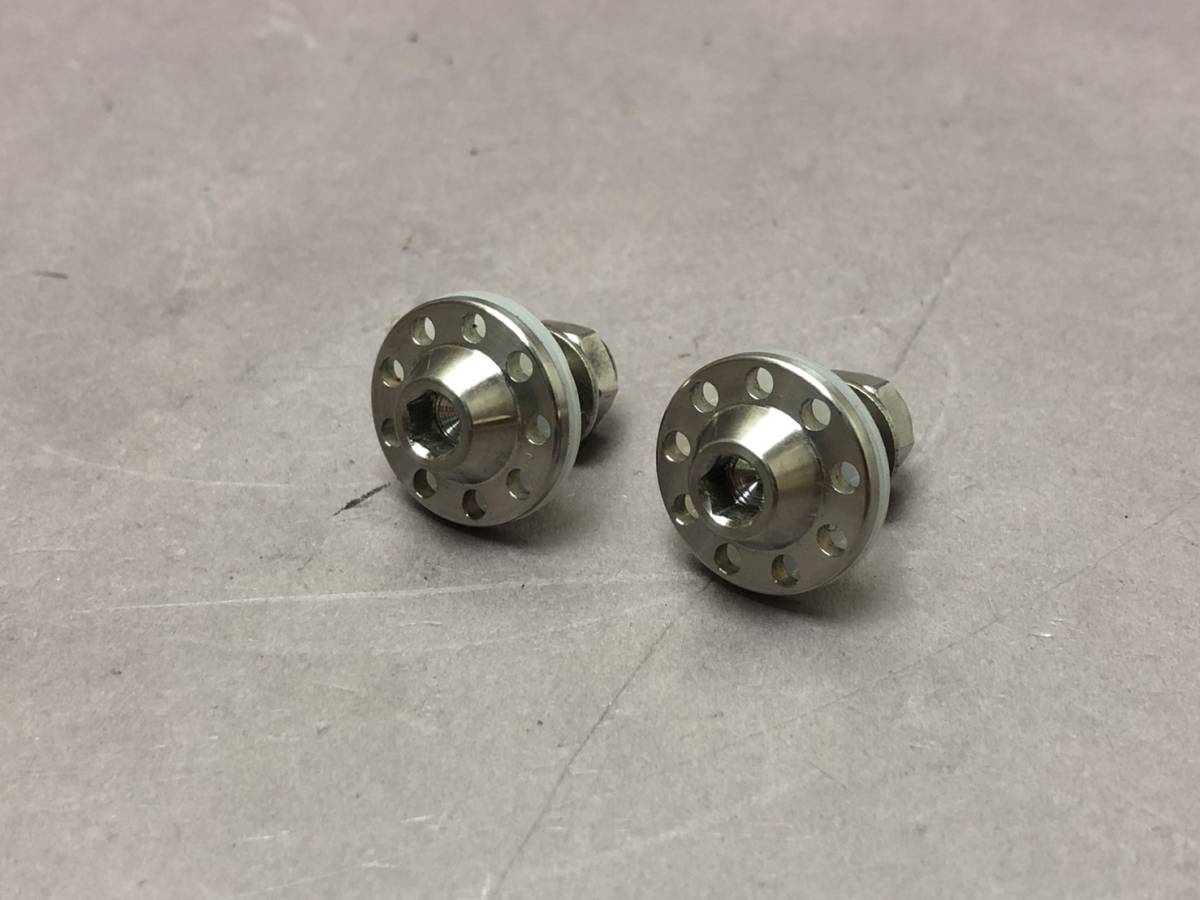 H14 売切り! 極上 汎用 モトコルセ チタン ライセンスプレート ボルトセット ナンバープレート ボルト M6×15mm
