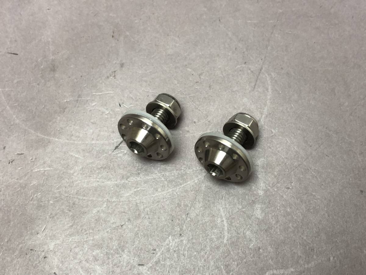 H14 売切り! 極上 汎用 モトコルセ チタン ライセンスプレート ボルトセット ナンバープレート ボルト M6×15mm