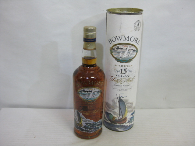 ★1円スタート★古酒【未開栓】BOWMORE/ボウモア 15年 マリナー 箱付き 700ml 43%