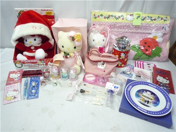 ■K90 Sanrio サンリオ ハローキティ キティちゃん 玩具 グッズ ぬいぐるみ 等 まとめて フェイスラグ プレート ポーチ キーケース