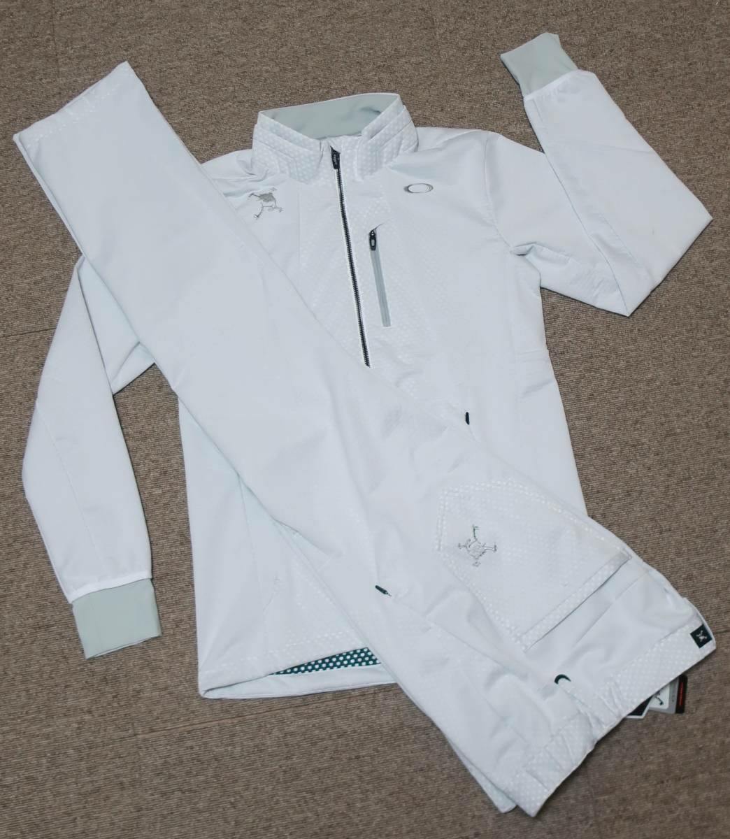 M / OAKLEY GOLF(オークリー ゴルフ) Skull Bonded Wind Jacket 3D Pants スカル セットアップ上下セット /412636JP 422505JP-100
