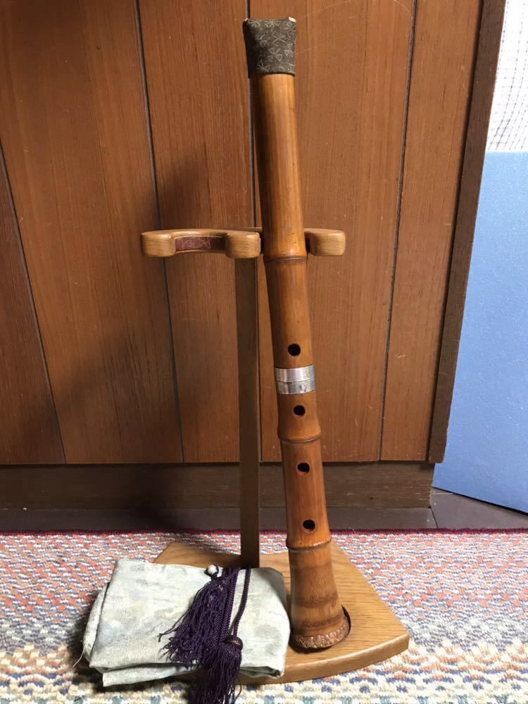 ☆1円スタート尺八☆ 琴古流尺八 1尺8寸管 大変古く年代物の飴色尺八! 骨董品 希少品。