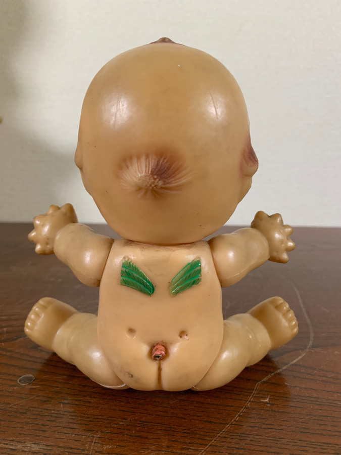 キューピー キューピー人形 大小2体 昭和レトロ 当時物 ソフビ d791